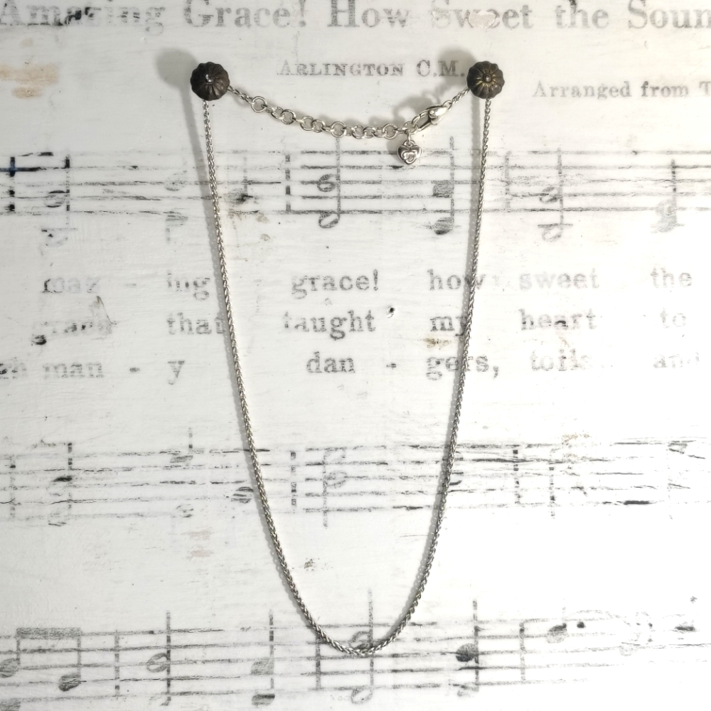 BRIGHTON Elegant Silver Tone Chain Necklace, Charm Necklace